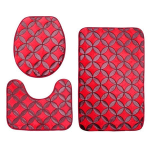 Bathroom Toilet seat Cover PVC Mesh Thicken Anti Slip Floor Bath Mats Water Absorption Rugs