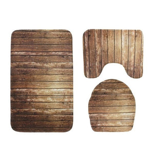 Classic Printed Bath Mats Rug Non Slip oilet Lid Cover Bathroom Carpet Bathroom Pad Set Supplies